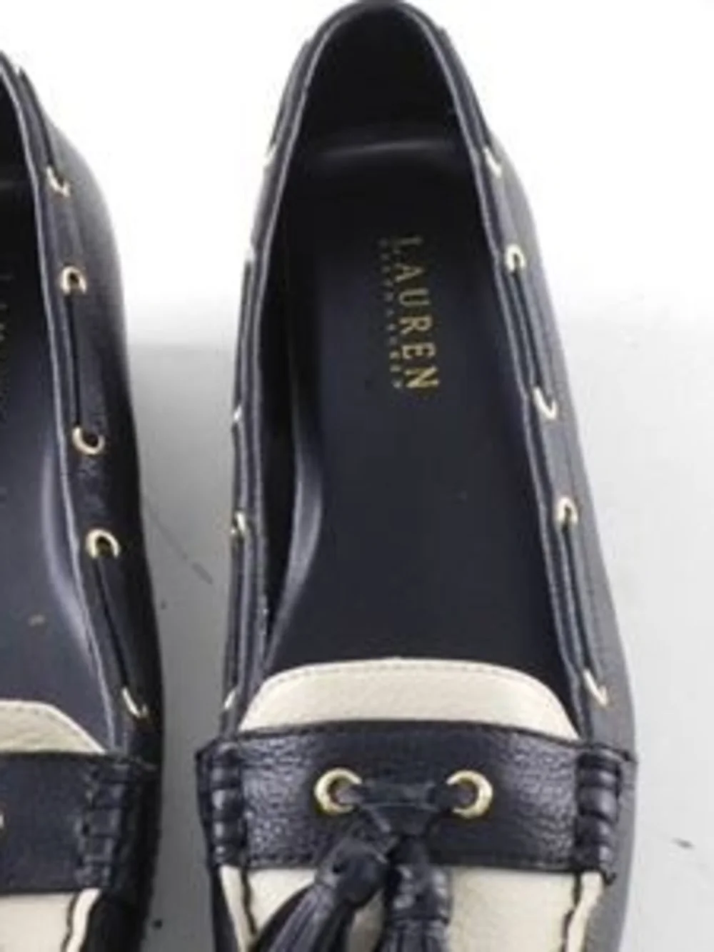 Lauren Ralph Lauren Two-Tone Tassel Loafers Size 8 Women
